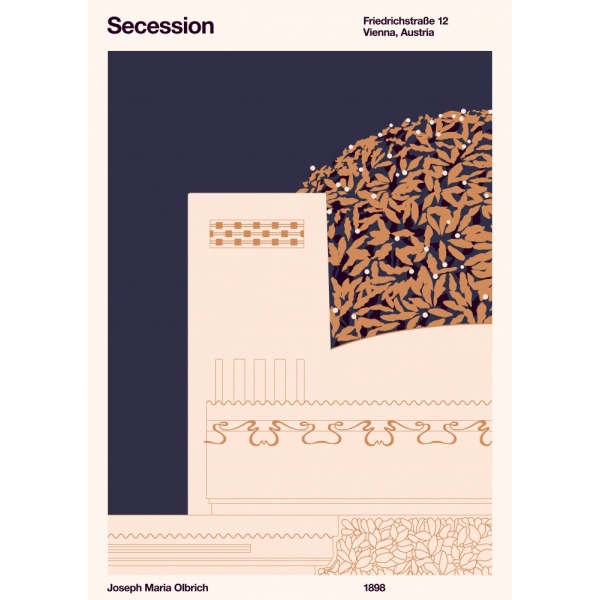 Secession Cream MultiColor 21x30 cm