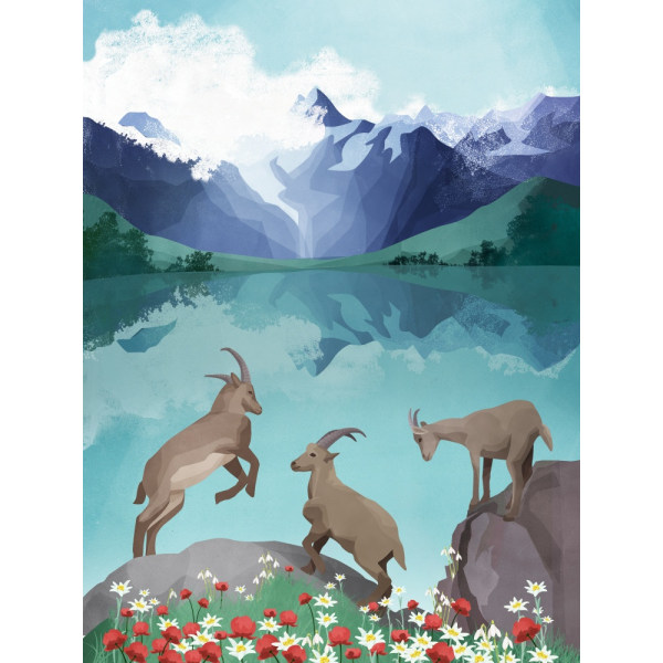 The Hills Are Alive MultiColor 50x70 cm