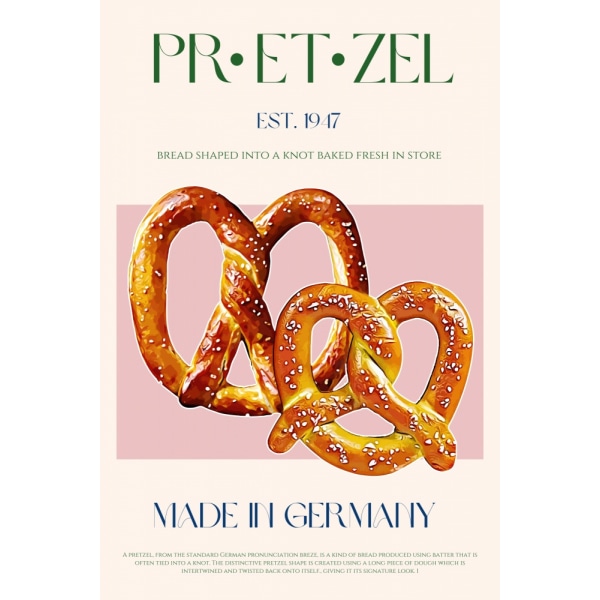 Pretzel Print MultiColor 50x70 cm