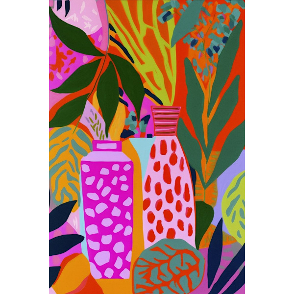 Vases And Botanic MultiColor 70x100 cm