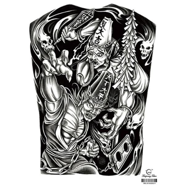 TÄYSI TAUSTAA! Väliaikainen tatuointi 48 x 34 cm - demonit