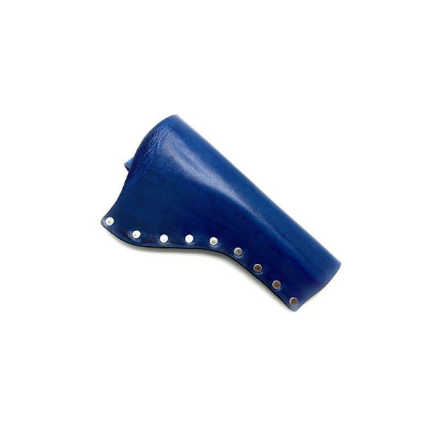 JJ Custom Works - Colt .45 Peacemaker Holster - Right - 4.75" - Blue - Plain - Nickel Studs Right side - 4,75"