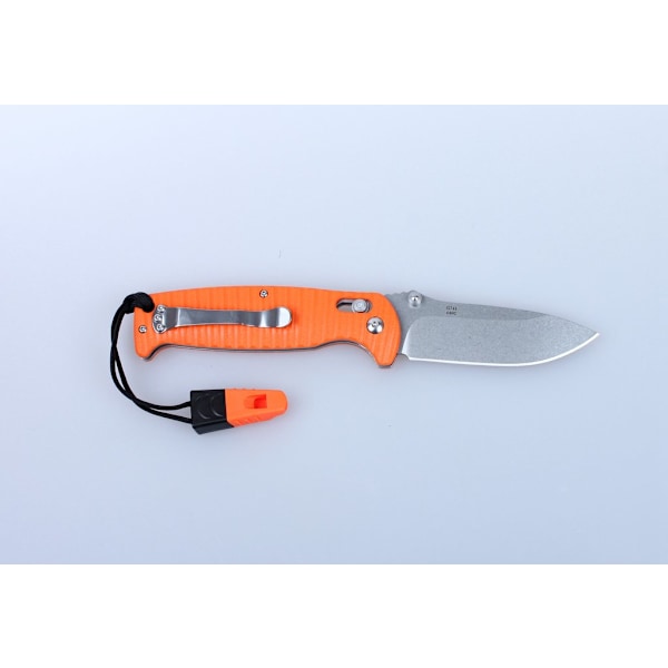 GANZO G7412 Plus Orange stonewashed with whistle - knife folding knife orange mönstrat handtag