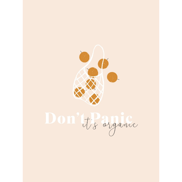 Don't Panic It's Organic MultiColor 50x70 cm