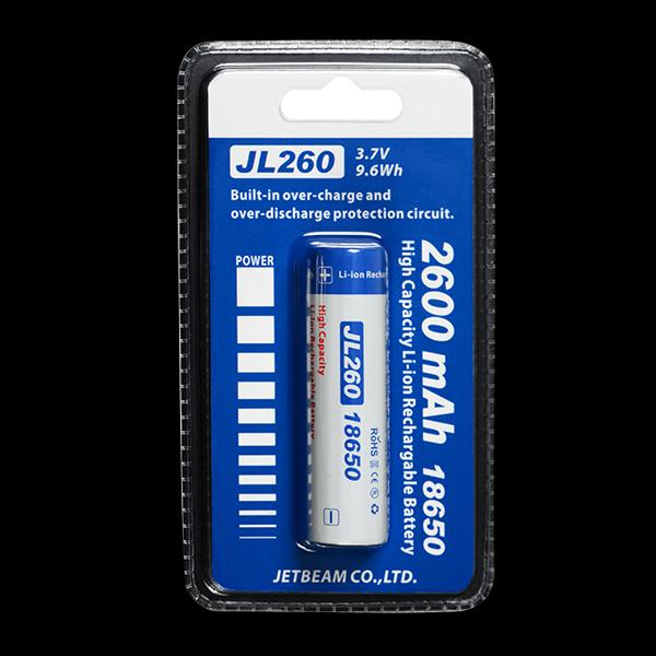 JETBeam JL260L 18650 2600mAh 3.7V suojattu litiumioni (litiumioni) Blue