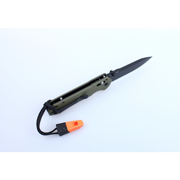 GANZO G7453 Green with whistle - knife folding knife grön