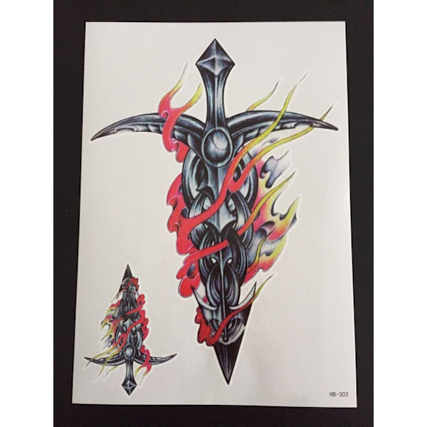 Tillfällig Tatuering 21 x 15cm - ornament