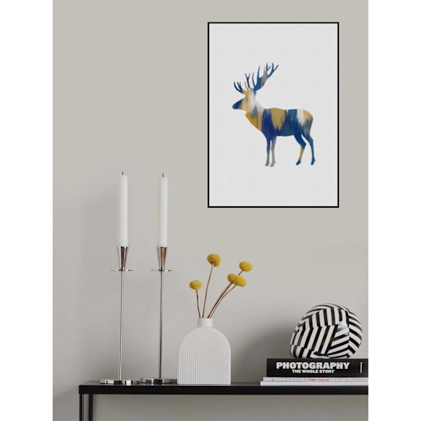 Blue A Yellow Moose MultiColor 50x70 cm