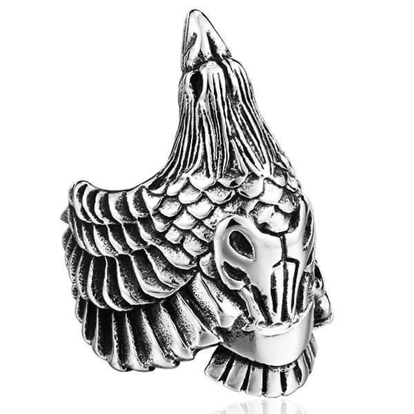 Ring - Norse Mythology - Raven - Stainless steel - High quality #8