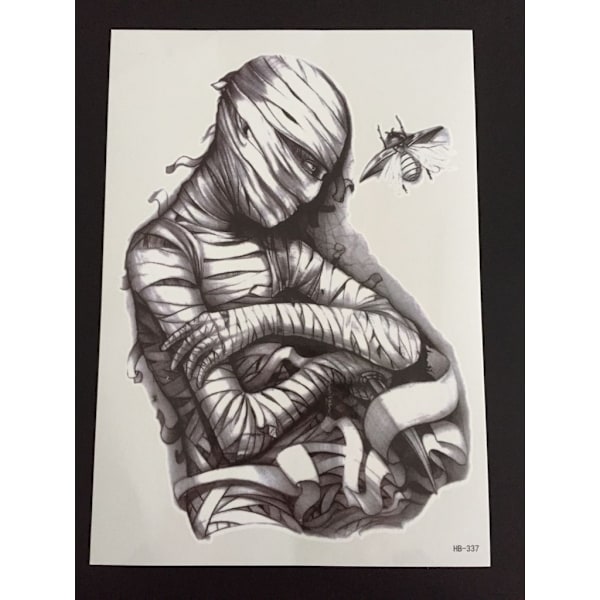 Tillfällig Tatuering 21 x 15cm - mumie