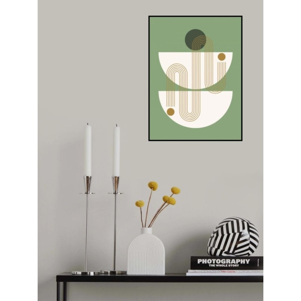 Mid Century In Sage Green MultiColor 50x70 cm