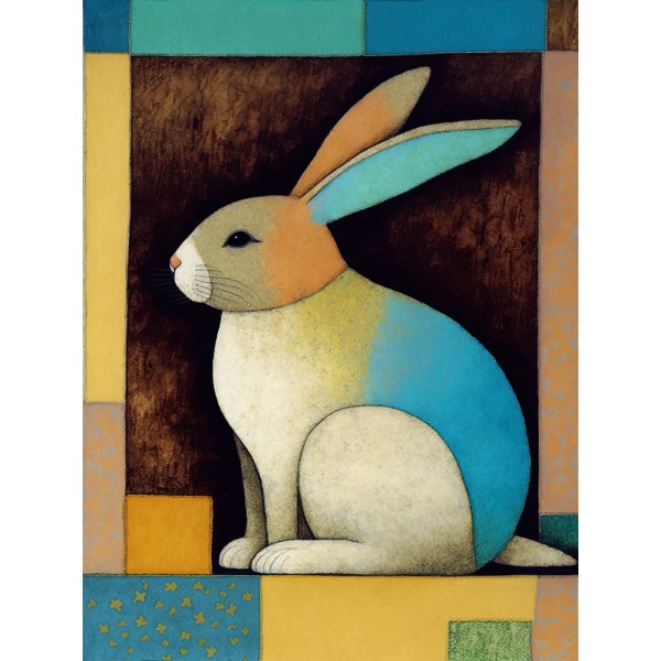 Bunny In The Box MultiColor 30x40 cm