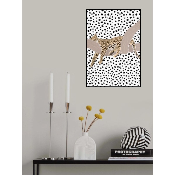 Leopard Sleeping Polkadots MultiColor 21x30 cm