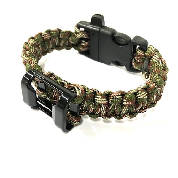 Paracord-rannekoru - pullonavaajalla camo