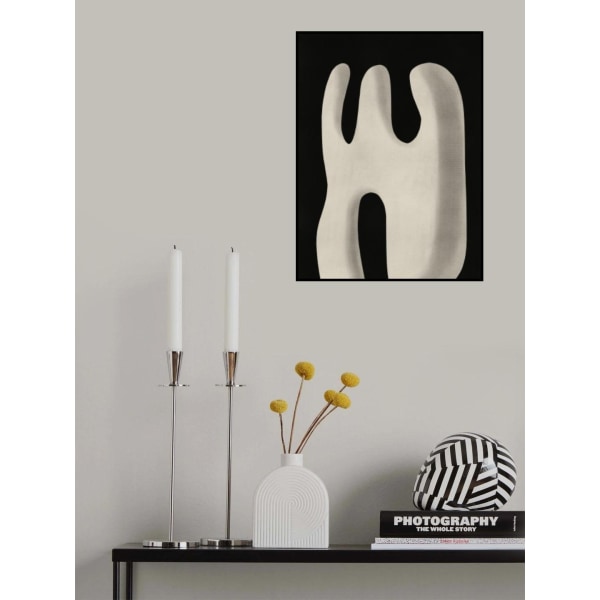 Abstrakt hvid skulptur Scream MultiColor 70x100 cm