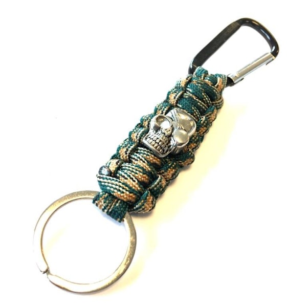 Cool Paracord Keychain  with pirate scull camo camo