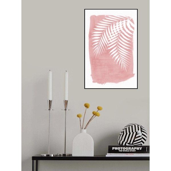 Pink Palm Leaves Foliage Silhouette MultiColor 21x30 cm