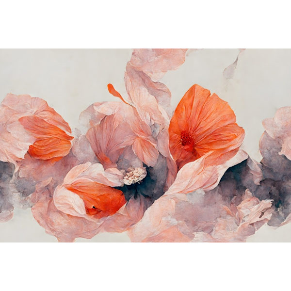 Salmon Flowers MultiColor 70x100 cm