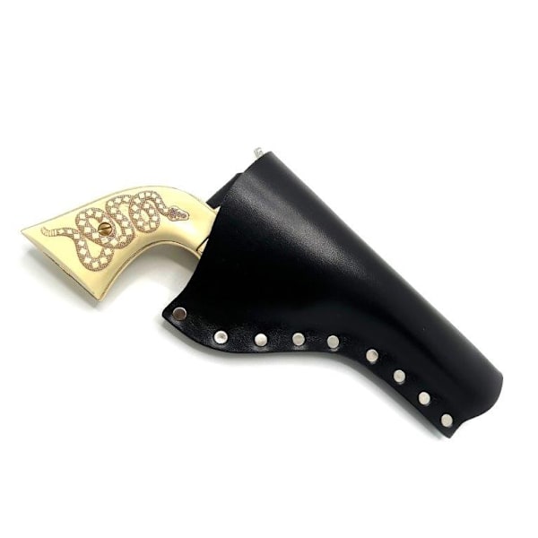 JJ Custom Works - Colt .45 Peacemaker Holster - Right - 4.75" - Black - Plain - Nickel Studs Right side - 4,75"