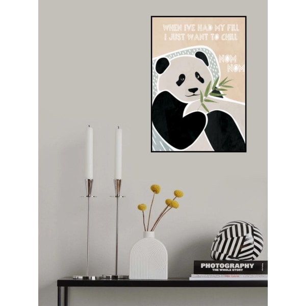 Lasten Panda Typografia MultiColor 30x40 cm