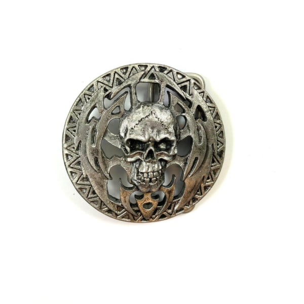 Belt Buckle - Skull on pattern Multicolor