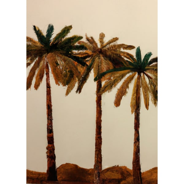 Palm Trio MultiColor 30x40 cm