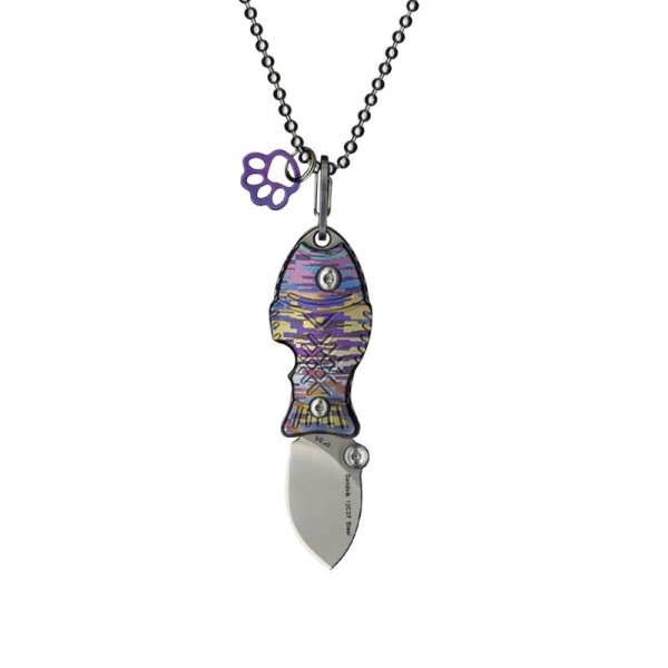 SanRenMu - 6171 - luxary knife in shape of fish - lockless slipjoint Multicolor