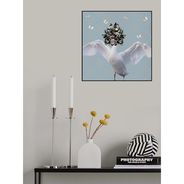 Spring Flower Bonnet On Swan MultiColor 30x40 cm