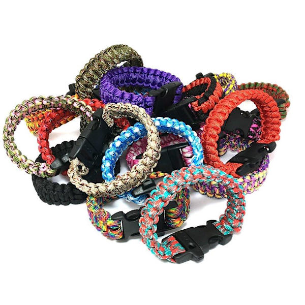 Simple Paracord bracelet röd svart