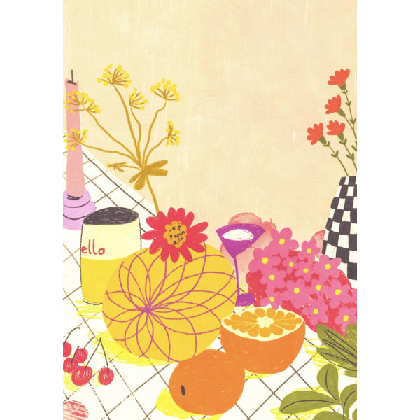 Citrus And Flowers MultiColor 70x100 cm