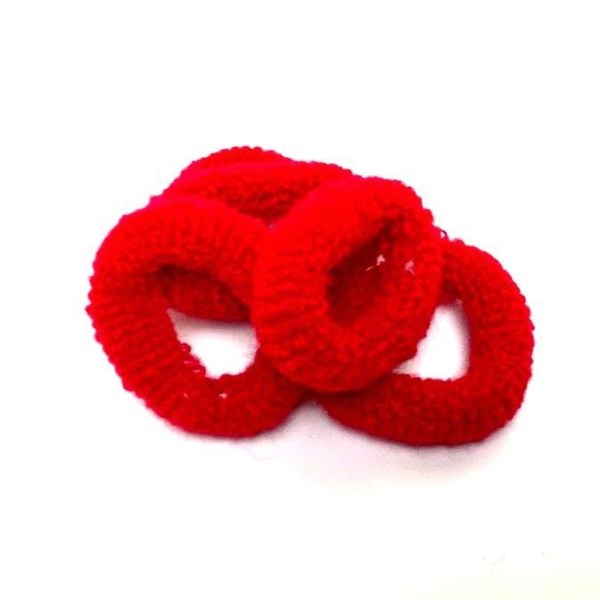 Soft hair tie Red 5p Red