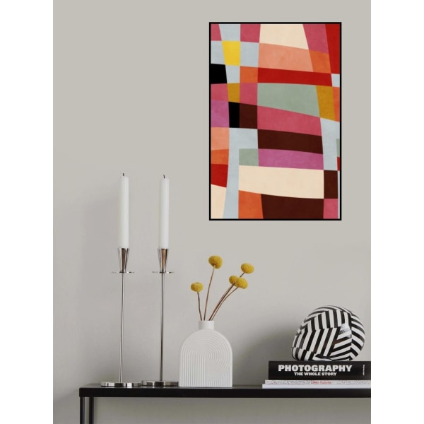 Lämpimät värit Bauhaus geometria4 MultiColor 50x70 cm