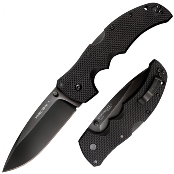 Cold Steel - Recon 1 Spjut Spets Enkel Egg S35VN Svart