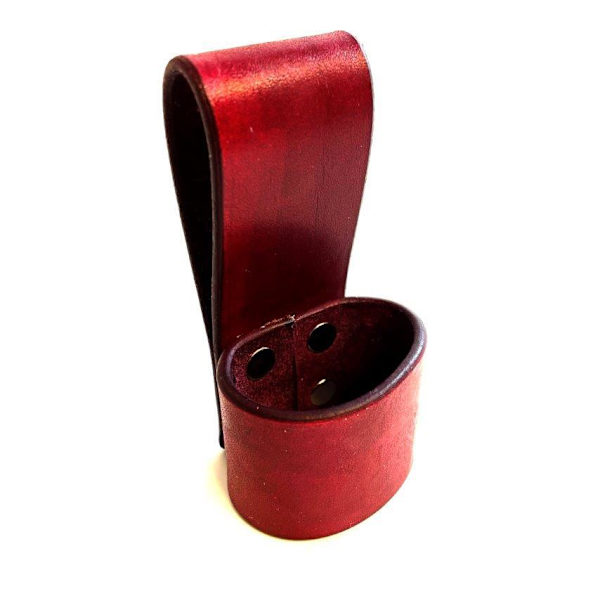 Handmade beltholder for axes and tools - swedish premium leather product Dark red