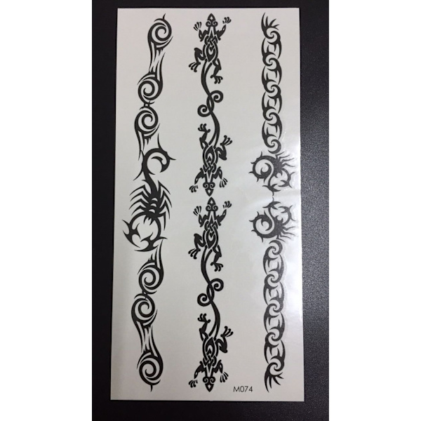 Tillfällig Tatuering 19 x 9cm - tribaler armband