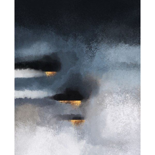 Cloudburst MultiColor 70x100 cm