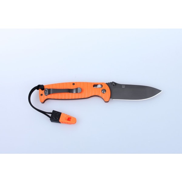 GANZO G7413p orange stentvättad m viselpipa - kniv fällkniv orange mönstrat handtag