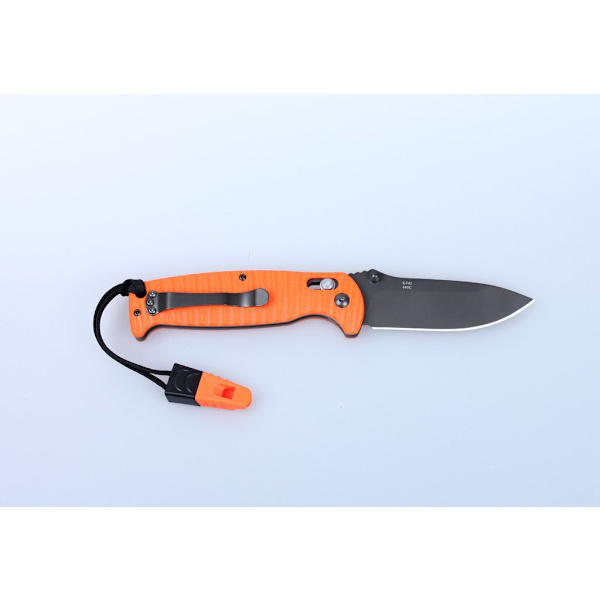 GANZO G7413p orange stonewashed with whistle - knife folding knife orange mönstrat handtag