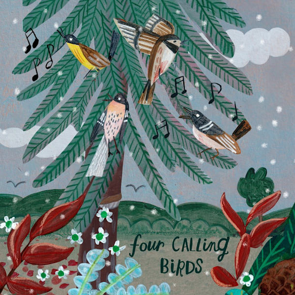 Four Calling Birds MultiColor 21x30 cm