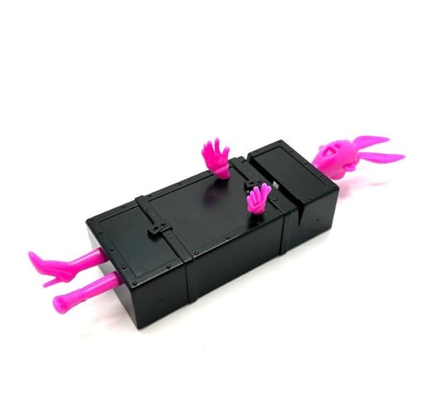 Magician's knife sharpener – black chest with magic trick design