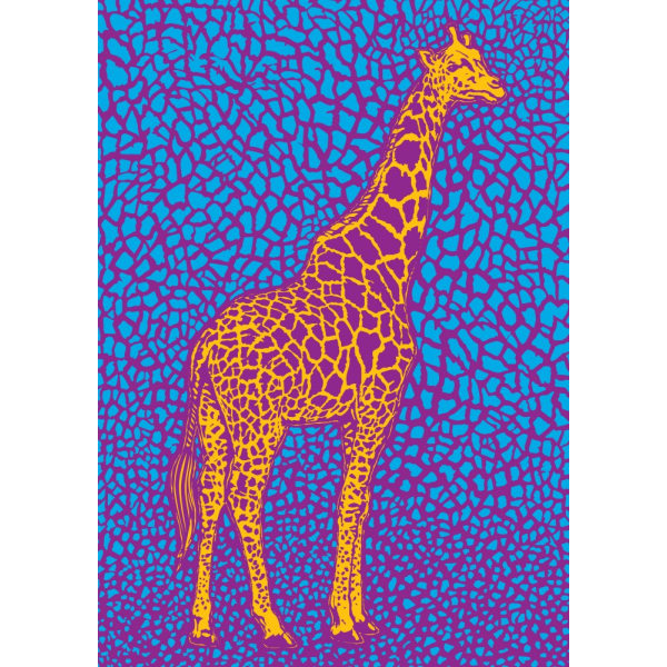 The Majestic Giraffe MultiColor 21x30 cm