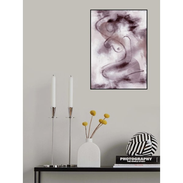 Nainen Figuratiivinen Abstrakti Maalaus Violetti MultiColor 70x100 cm