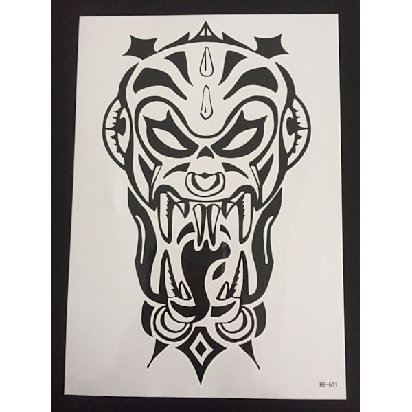 Tillfällig Tatuering 21 x 15cm - Tribal Style Face