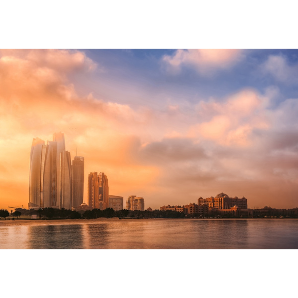 Etihad Towers Aamp Emirates Palace, Abu Dhabi, Uae MultiColor 21x30 cm