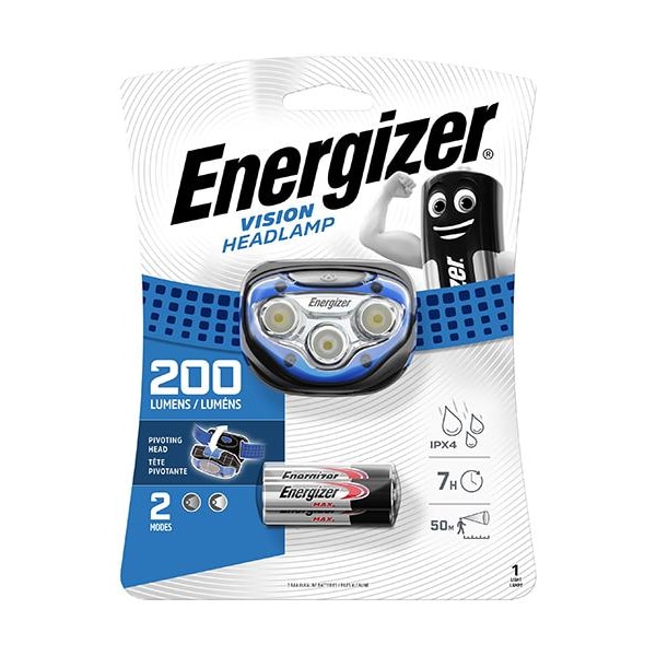 ENERGIZER Vision Hovedlykt inkl. 3xAAA