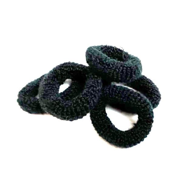Pehmeä hiuslenkki Musta 5kpl Black