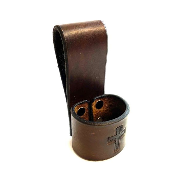 Handmade beltholder for axes and tools - swedish premium leather product Brown