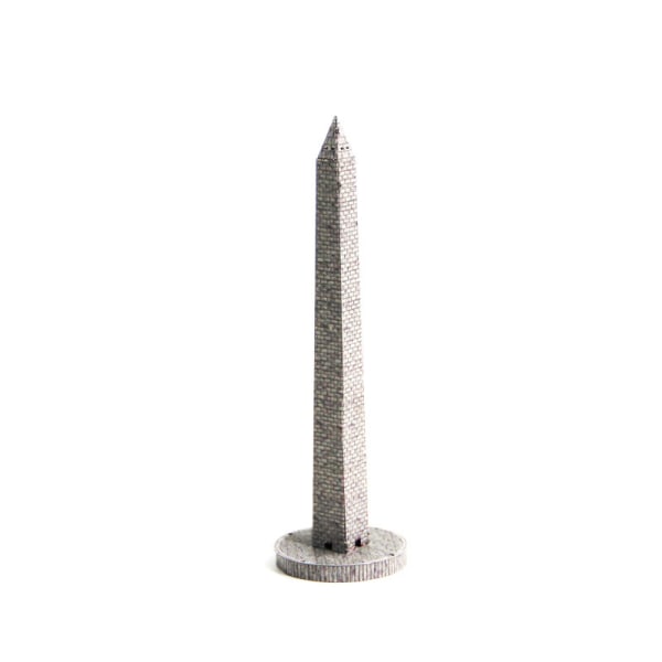 3D Pussel Metall - Berörmda byggnader - Washington monument färg