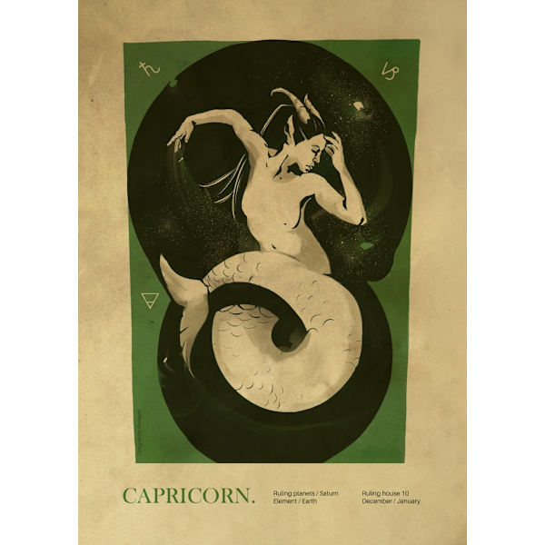 Capricorn Print MultiColor 70x100 cm