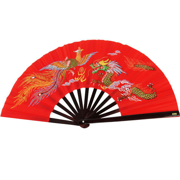Decorative kung fu fighting fan red